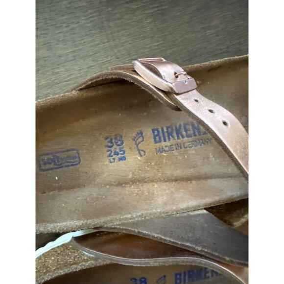 Birkenstock Gizeh Thong Sandals Metallic Gold EUR 38 - US 8 - Picture 2 of 5